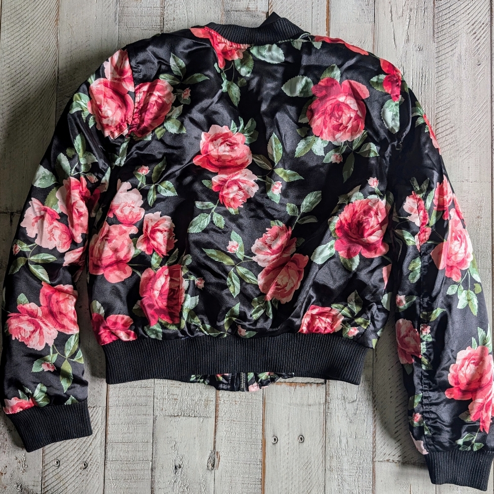 Girls Love Floral Bomber Jacket Size 14/16 NWT - Picture 4 of 4